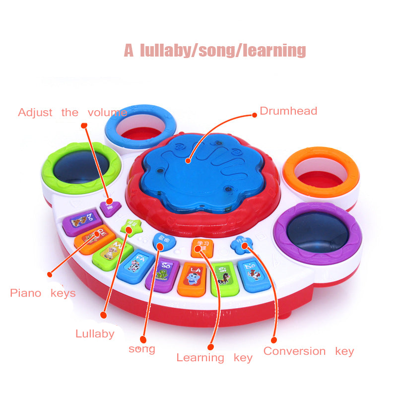 Baby Electric Hand Beat Drums Children 's Music Pat Drum Electronic Piano Baby Toys Dream Music Light Drums Smart Toys