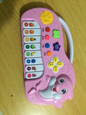 Portable dolphin cartoon Muscial instrument keyboard electronic organ children playing game toy learning