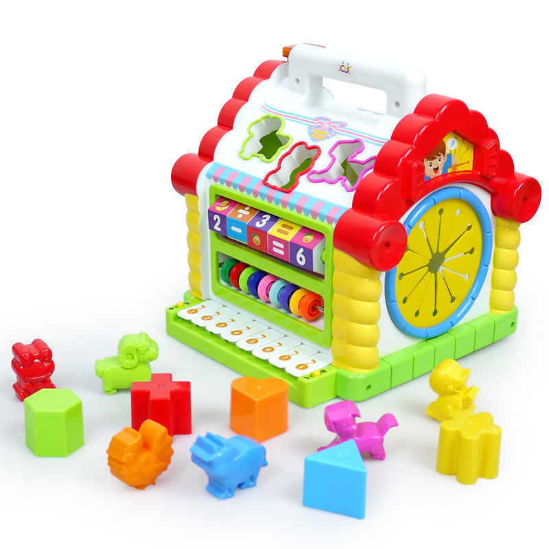 Refinement Multifunctional Musical Toys Baby Fun House Musical Electronic Geometric Blocks Sorting Learning Educational Toy L787