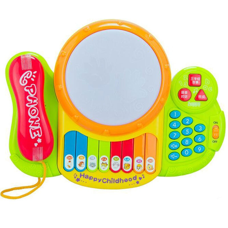 Baby Music Drum Toys Learning Development Musical Keyboard Piano Telefoon Drum Children Song Story Early Educational Toys
