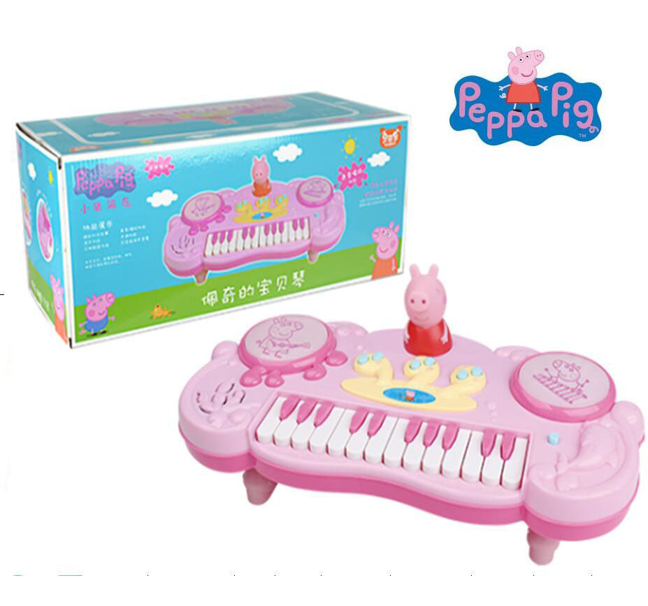 Hot sale high quality Genuine Peppa Pig Musical Instruments Children's electronic Beethoven Pianos kids Education Toy gift 1pc