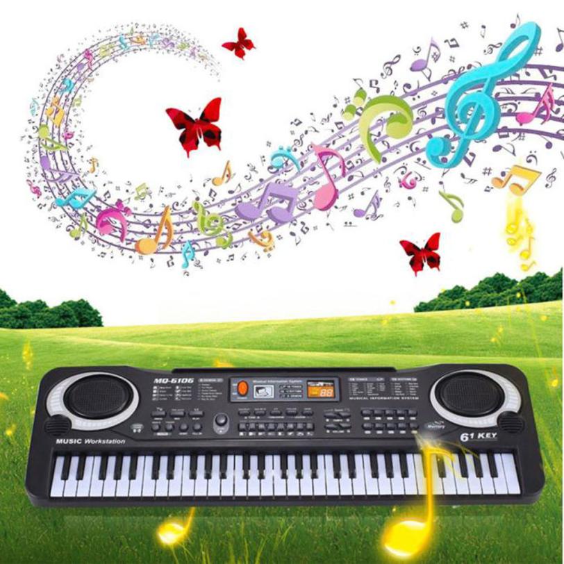 New Kids Children Learning Music Toys New 61 Keys Digital Music Electronic Keyboard Key Board Gift Electric Piano Birthday Gift