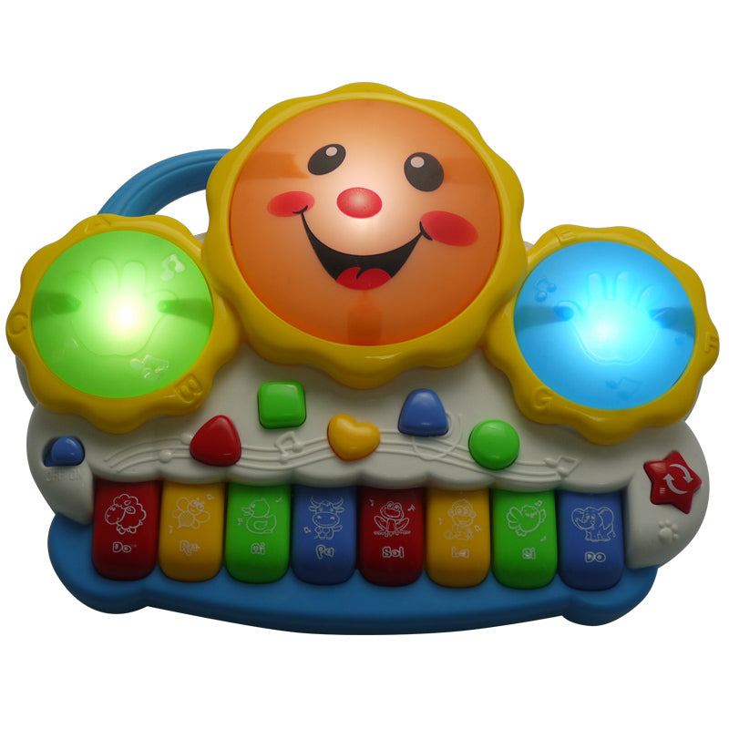 piano toy hand drum smile music one pcs random color children game playing