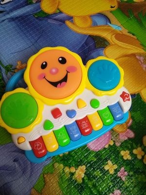 piano toy hand drum smile music one pcs random color children game playing