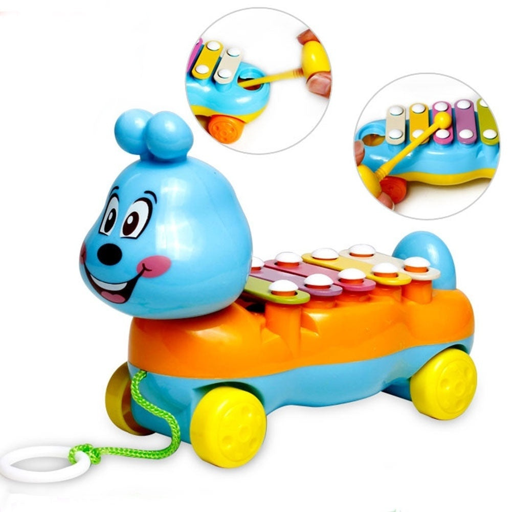 8 Scales Hand Knock Piano Musical Instrument Plastic Caterpillar Colorful Eight-Tone Early Education Development Toy Children 's