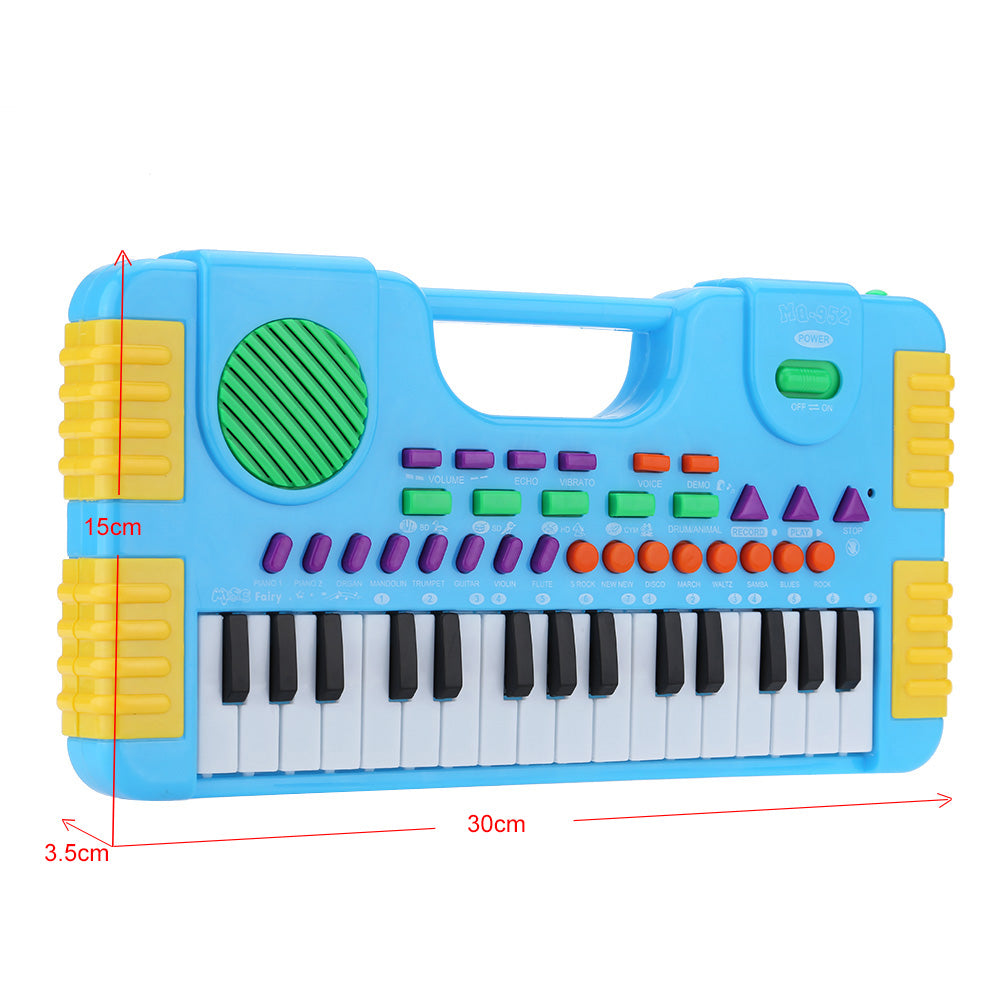 Mini Multifunction 31 Keys Electronic Keyboard Piano Music Toy Educational Cartoon Electone Gift for Children Babies Beginners