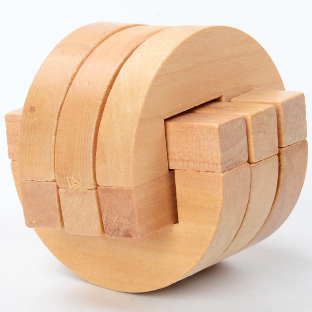 Brain IQ Design Teaser Wooden 3D Building Kong Ming Lock toy Gift for Children