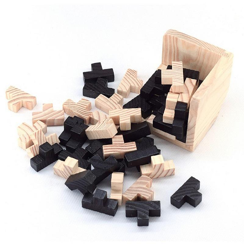 Classical Wooden Luban Lock For Adults Kids Magic Cube Style Brain Teaser 3D Russia Kong Ming Lock Children Early Educational