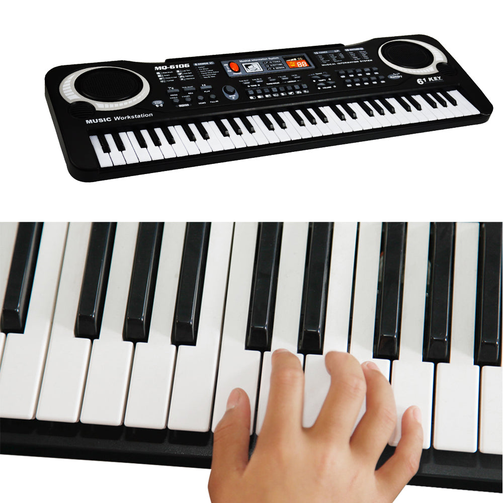 61 Key Portable Electronic Keyboard Piano Organ with Teaching App Songs Mulit-Function Musical Educational Christmas Toy Gift